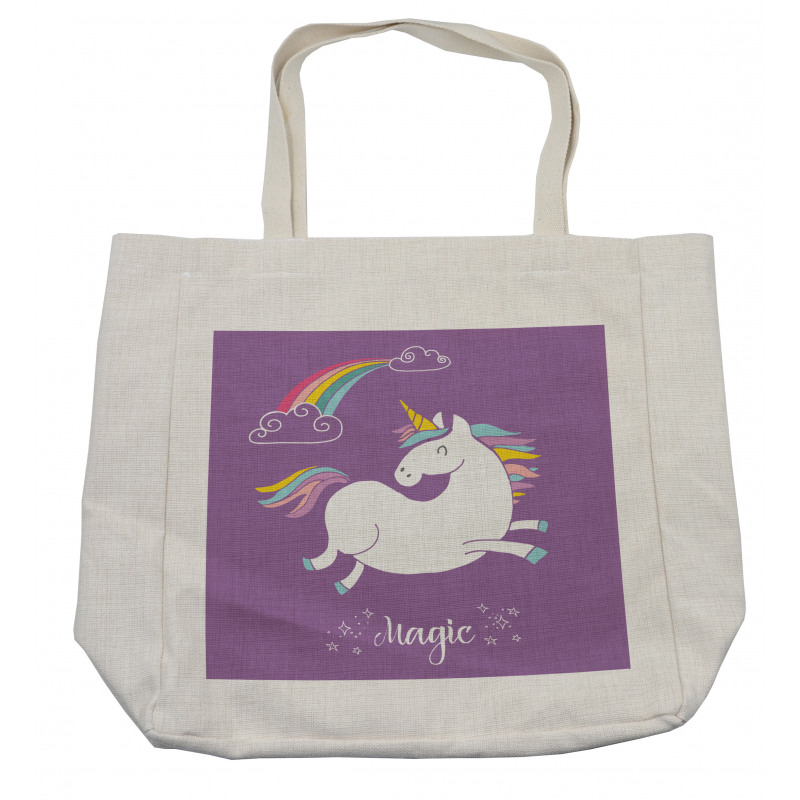 Purple Kids Rainbow Shopping Bag