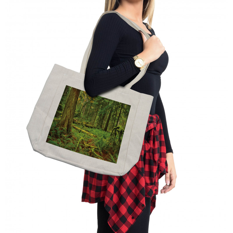 Woodland Bushes Moss Shopping Bag