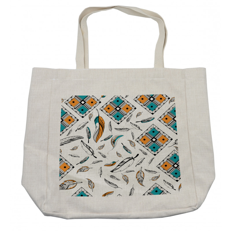 Tribal Bohemian Feather Shopping Bag