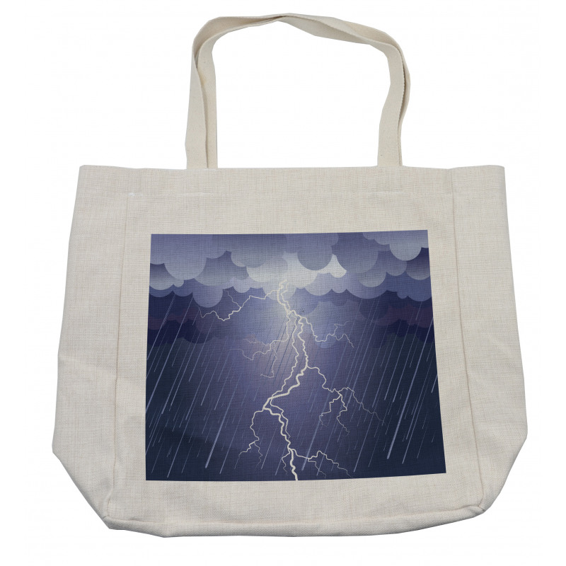 Thunderstorm Dark Clouds Shopping Bag