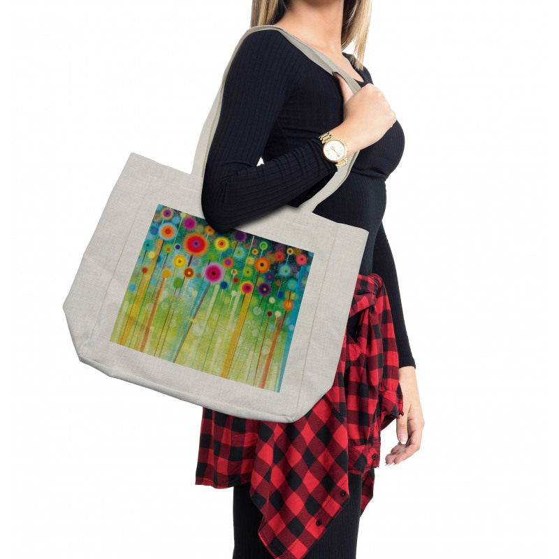 Abstract Art Dandelion Shopping Bag
