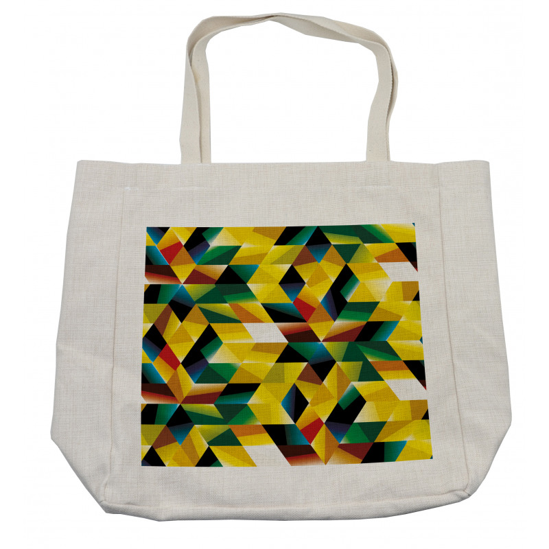 Geometric Green Shopping Bag