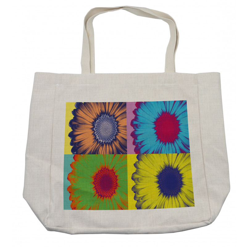 Daisy Flower Collage Shopping Bag