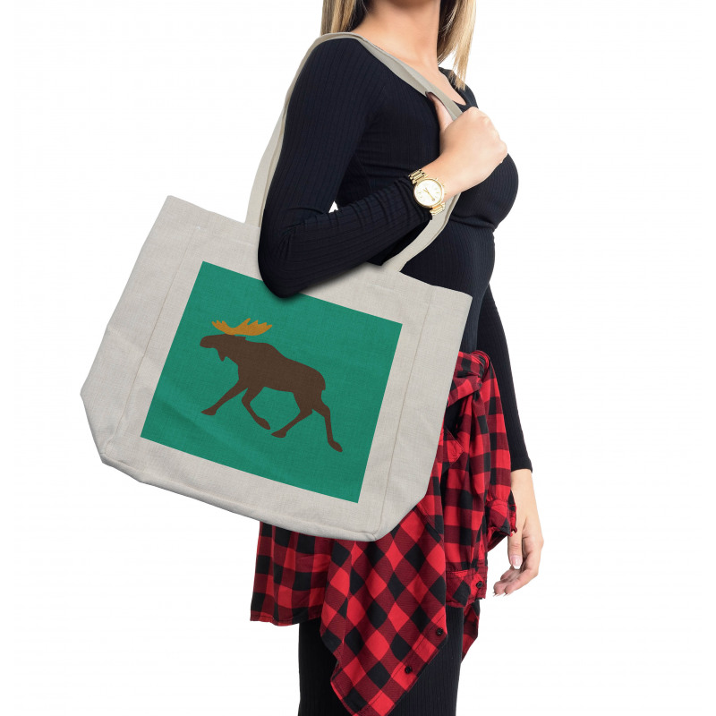 Deer Family and Antlers Shopping Bag