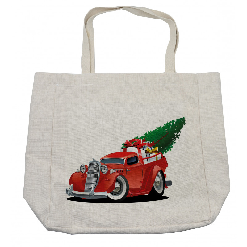 Red American Truck Shopping Bag