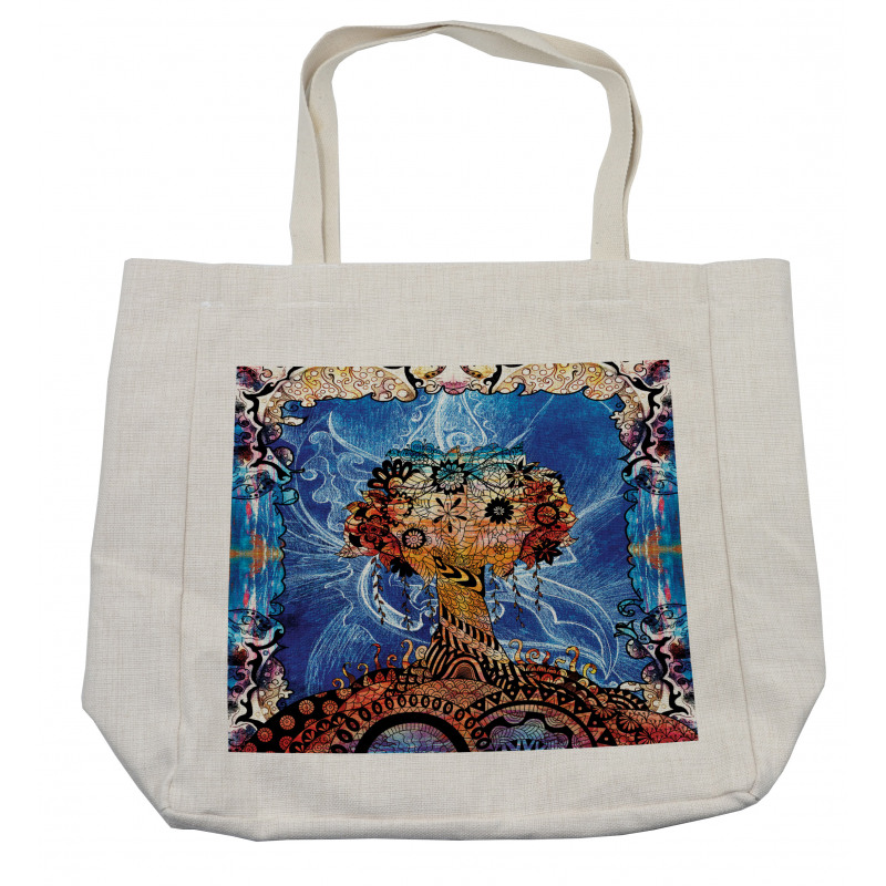 Indie Sketch Retro Style Shopping Bag