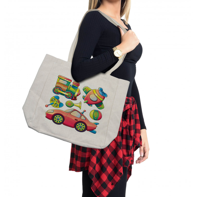 Balls Auto Tire Cartoon Shopping Bag