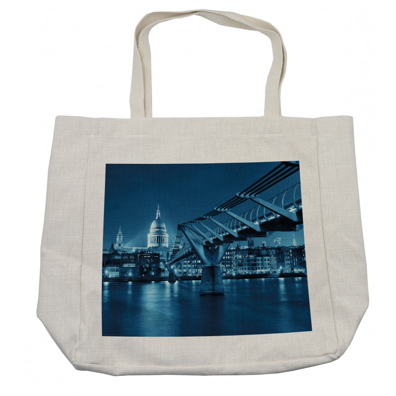 Night London Monument Shopping Bag