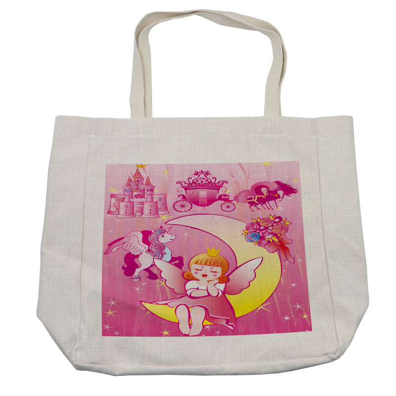 Moon Unicorn Castle Shopping Bag