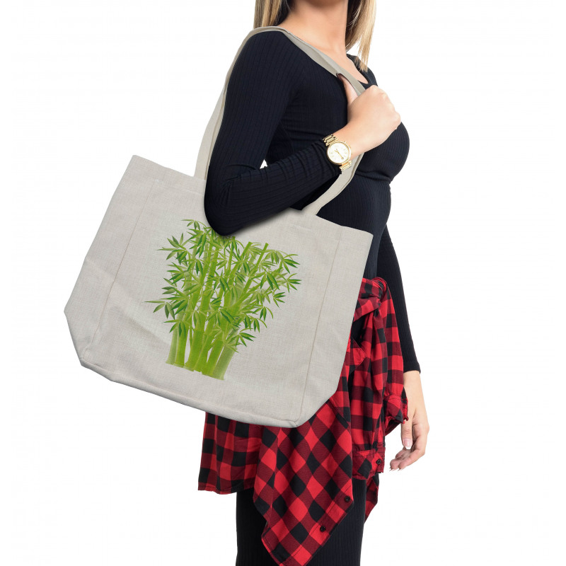 Bamboo Stems with Leaves Shopping Bag