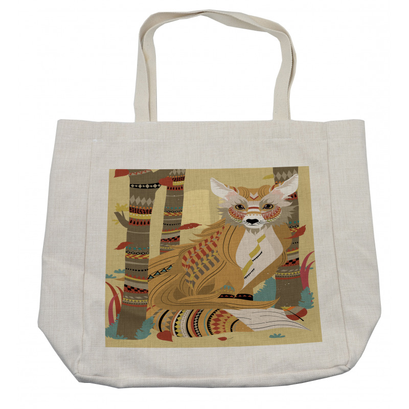 Fluffy Fox in the Forest Shopping Bag