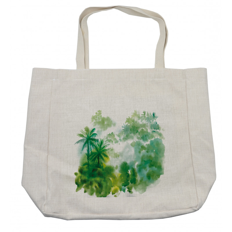 Watercolor Forest Image Shopping Bag