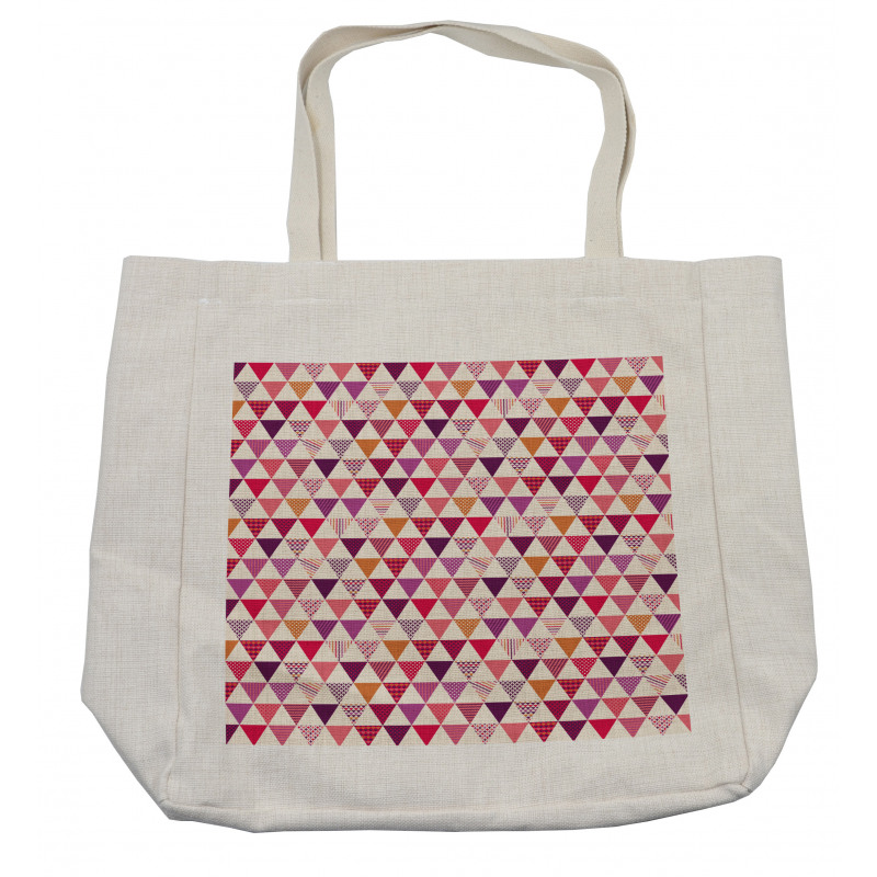 Geoemetric Triangles Dots Shopping Bag