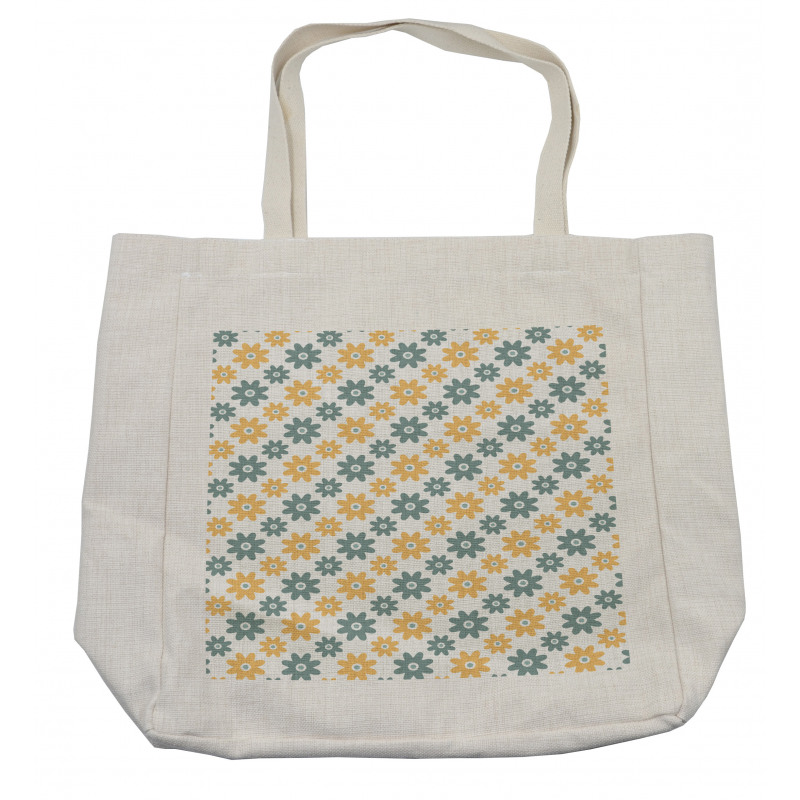 Retro Daisies Shopping Bag