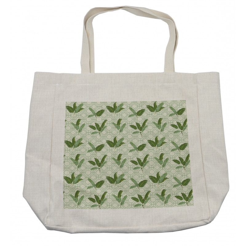 Palm Leaves Geometric Shopping Bag