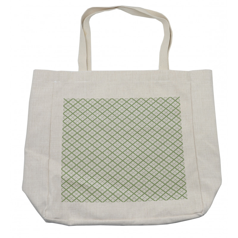 Retro Square Shapes Tile Shopping Bag