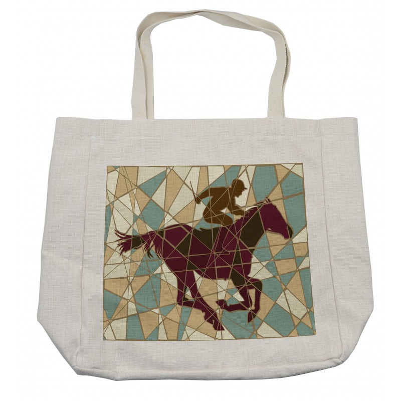 Stable Jockey Silhouette Shopping Bag