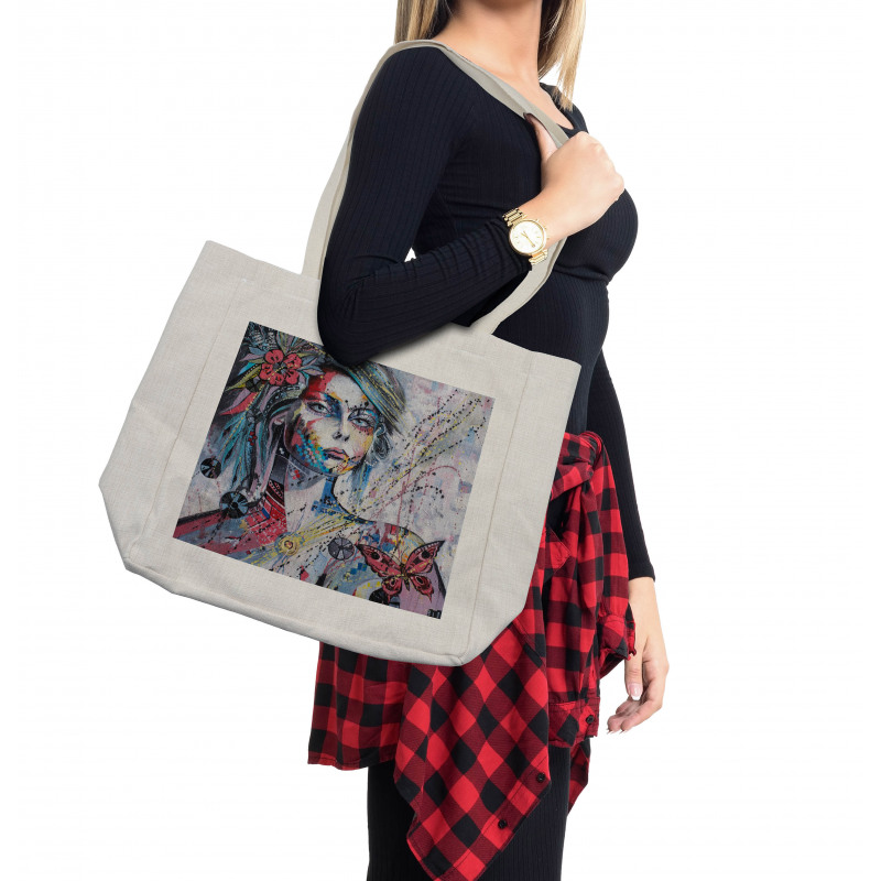 Fantasy Portrait of a Girl Shopping Bag