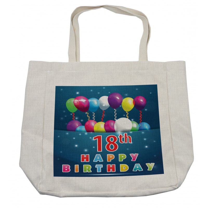 18 Birthday Balloons Shopping Bag