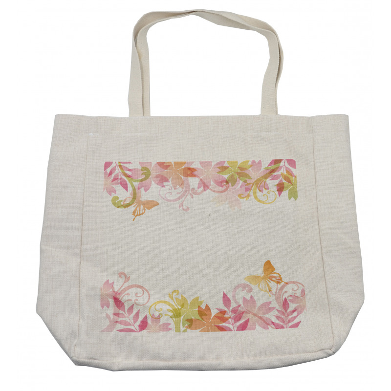 Floral Spring Wreath Shopping Bag
