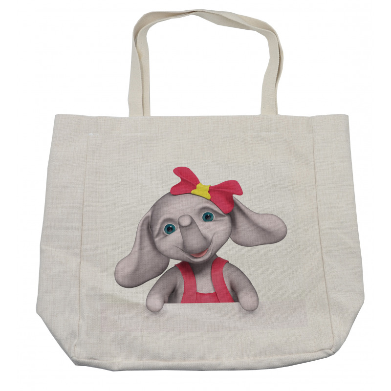 Smiling Girl Shopping Bag