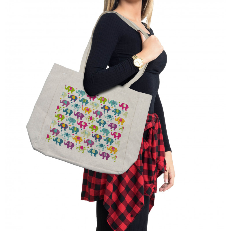 Plaid Tartan Polka Shopping Bag