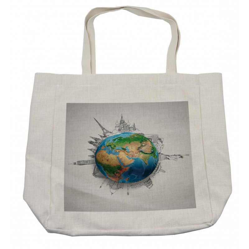 Realistic Globe Planet Shopping Bag