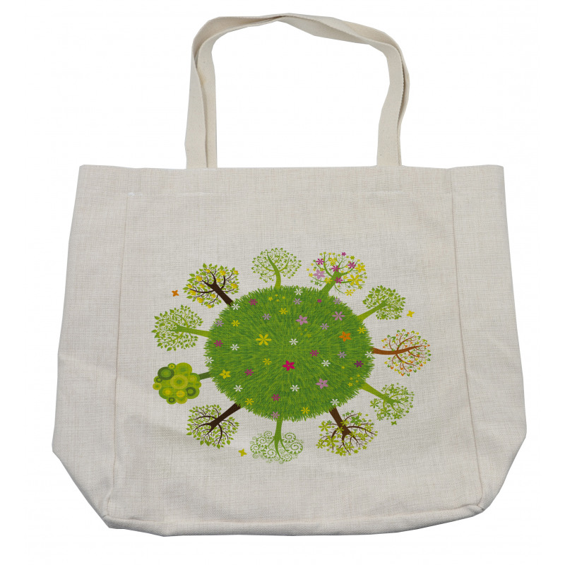 Various Green Trees Bloom Shopping Bag