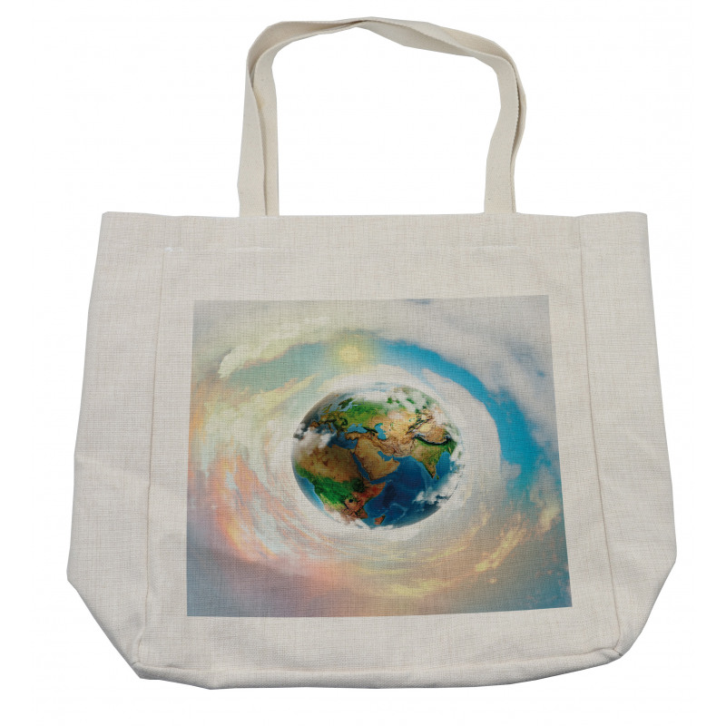 Vibrant Planet Continents Shopping Bag