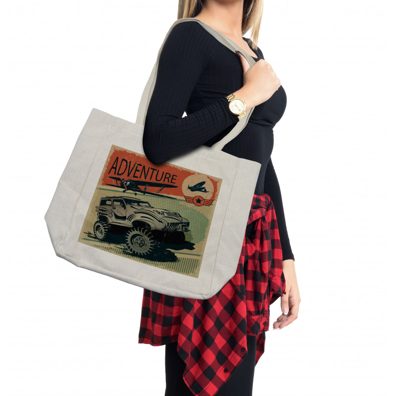 Strong Vehicle Planes Shopping Bag