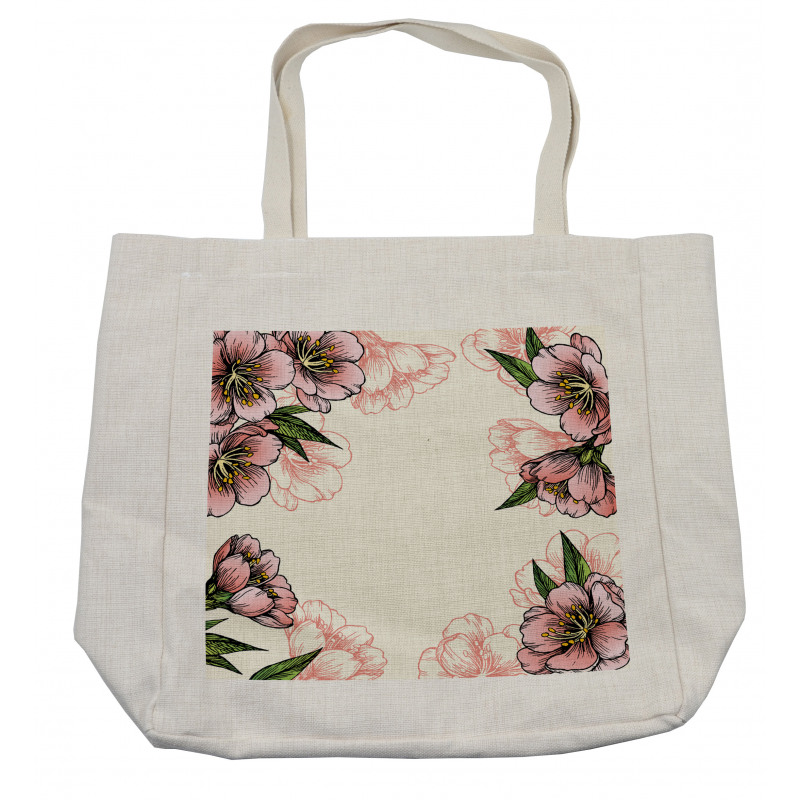 Botanical Spring Flowers Shopping Bag