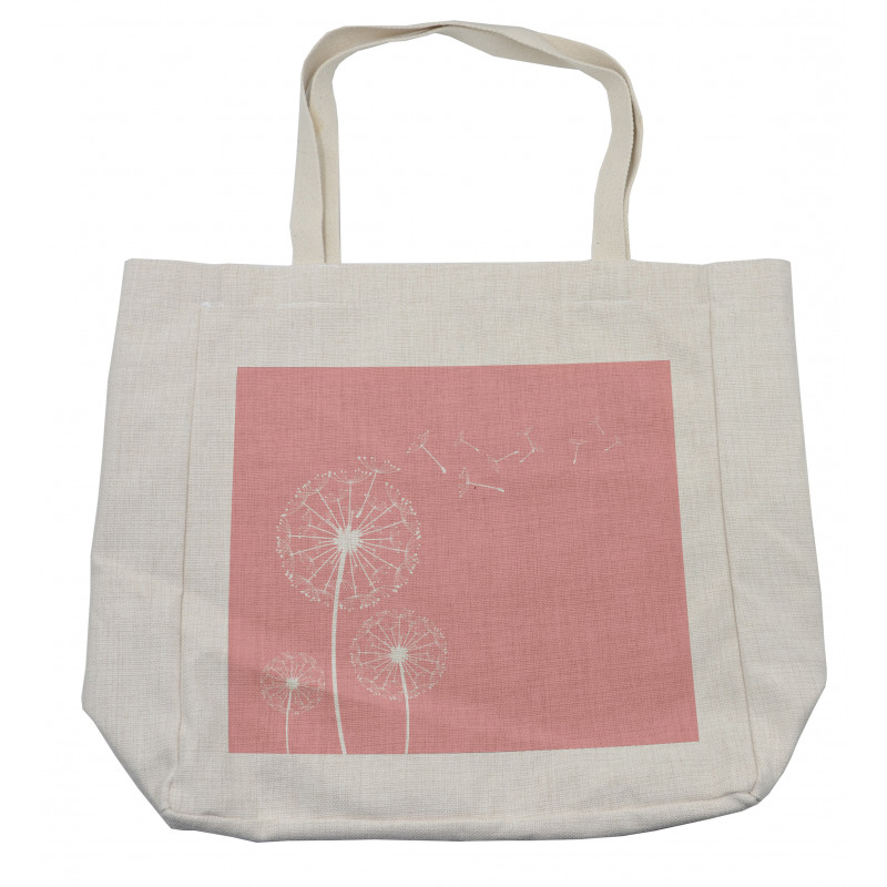 Sketch Style Flowers Shopping Bag