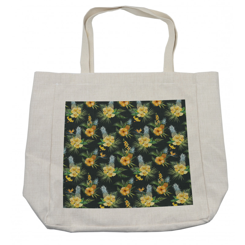 Tropic Flower Design Shopping Bag