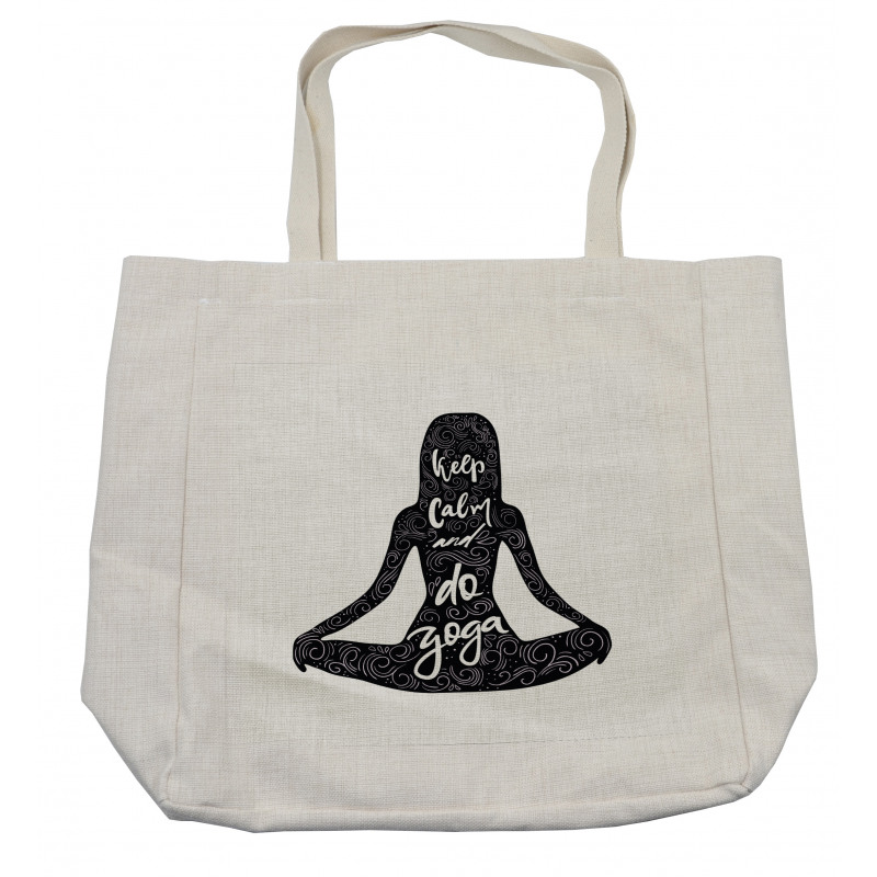 Do Yoga Words Girl Shopping Bag