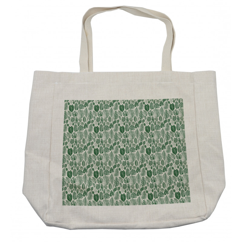 Vintage Exotic Leaves Shopping Bag