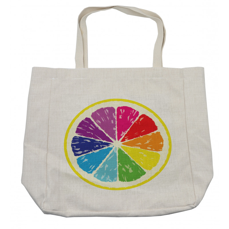 Rainbow Citrus Slice Shopping Bag