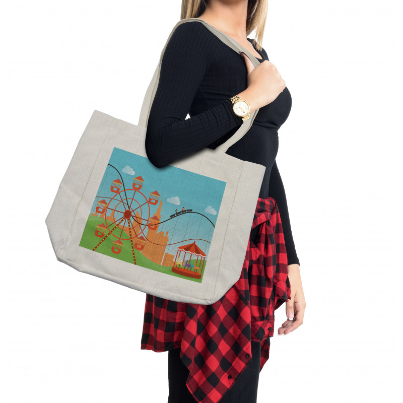 Flat Art Colorful Shopping Bag