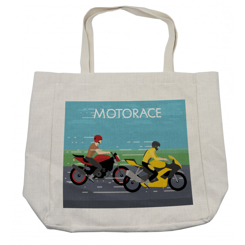 2 Bikers Racing Shopping Bag