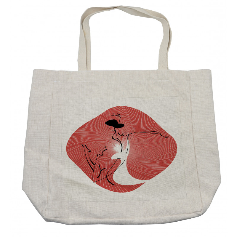 Dancer Drawn by Lines Shopping Bag