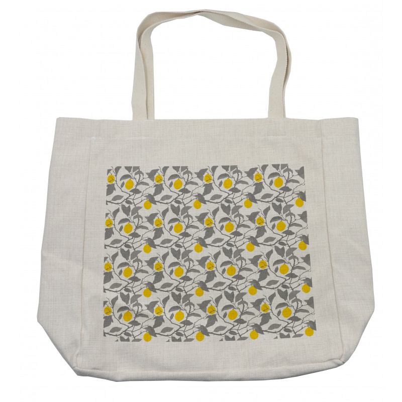 Greyscale Spring Tree Branch Shopping Bag