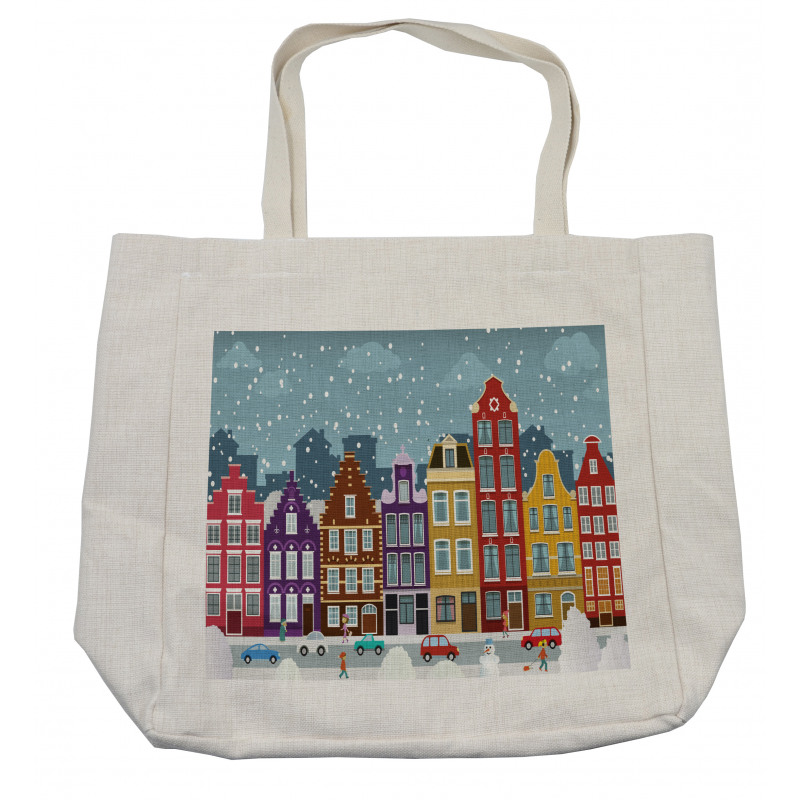 Dutch Town in the Winter Shopping Bag