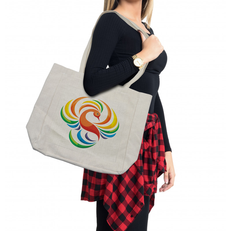 Rainbow Toned Bird Shopping Bag