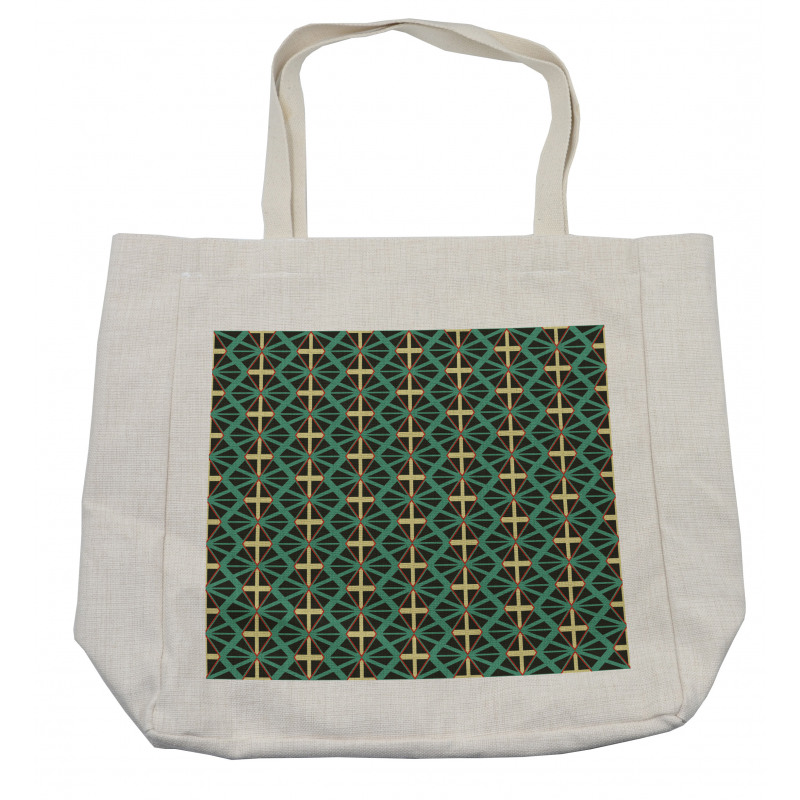 Crossed Mosaic Shopping Bag