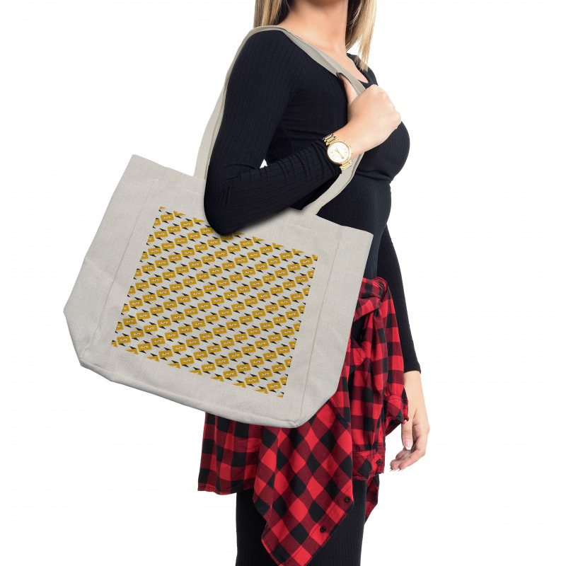 Trippy Geometrical Bars Shopping Bag