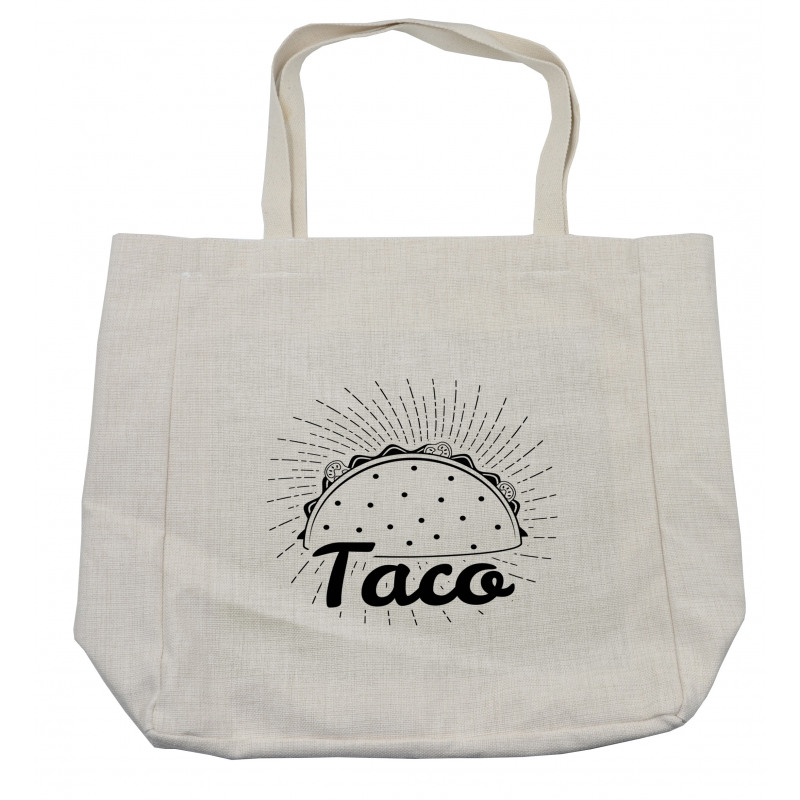 Mexican Taco Typography Art Shopping Bag