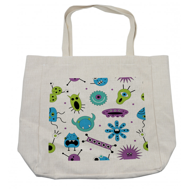 Colorful Monster Design Virus Shopping Bag