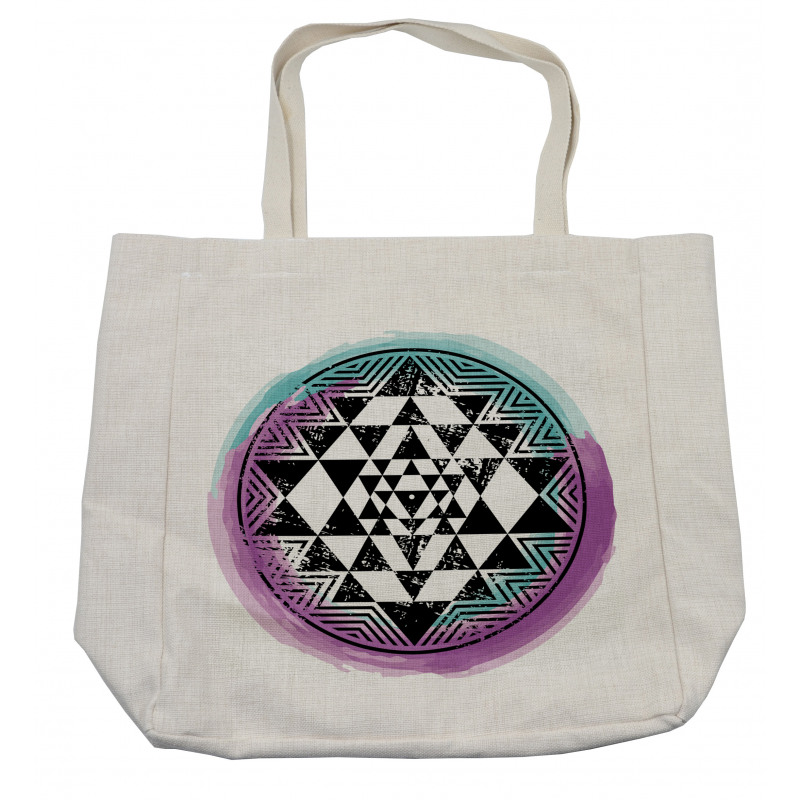 Triangle Watercolors Shopping Bag