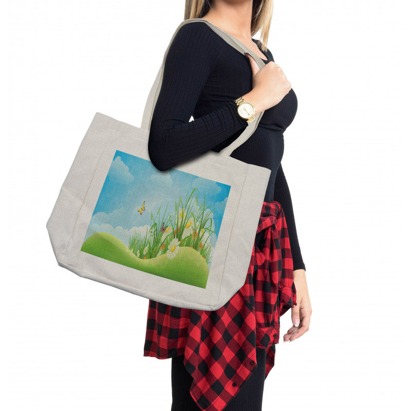 Spring Meadow Hills Cartoon Shopping Bag