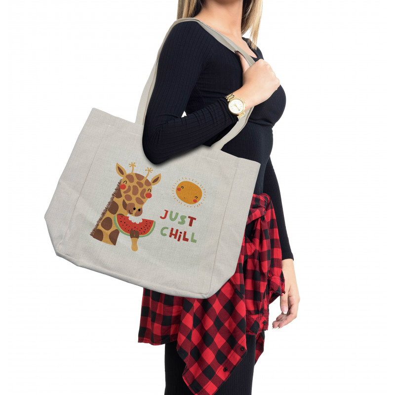 Watermelon Sun Chill Phrase Shopping Bag