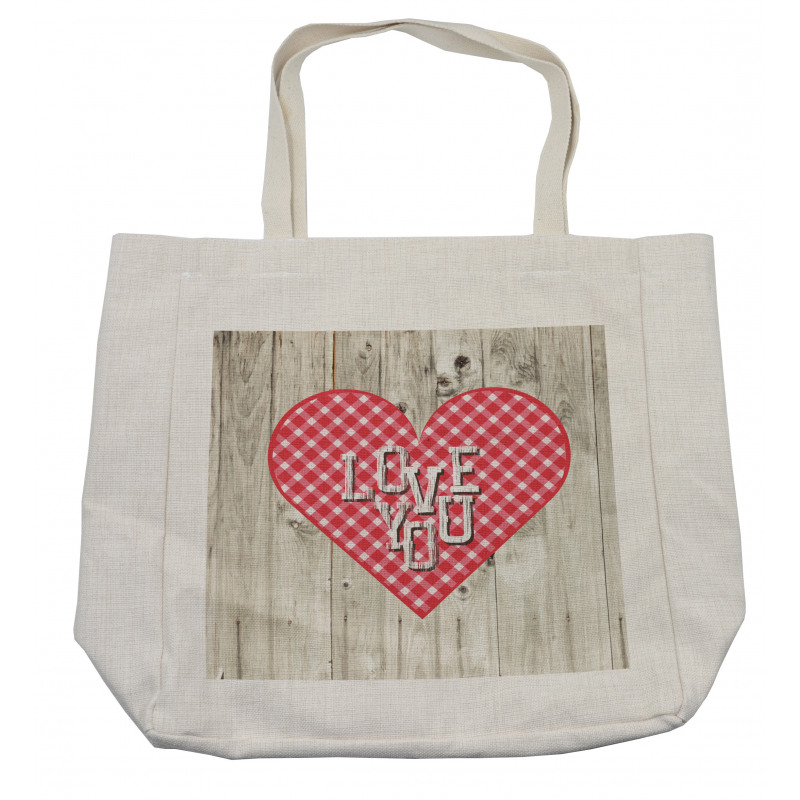 Valentines Day Themed Heart Shopping Bag